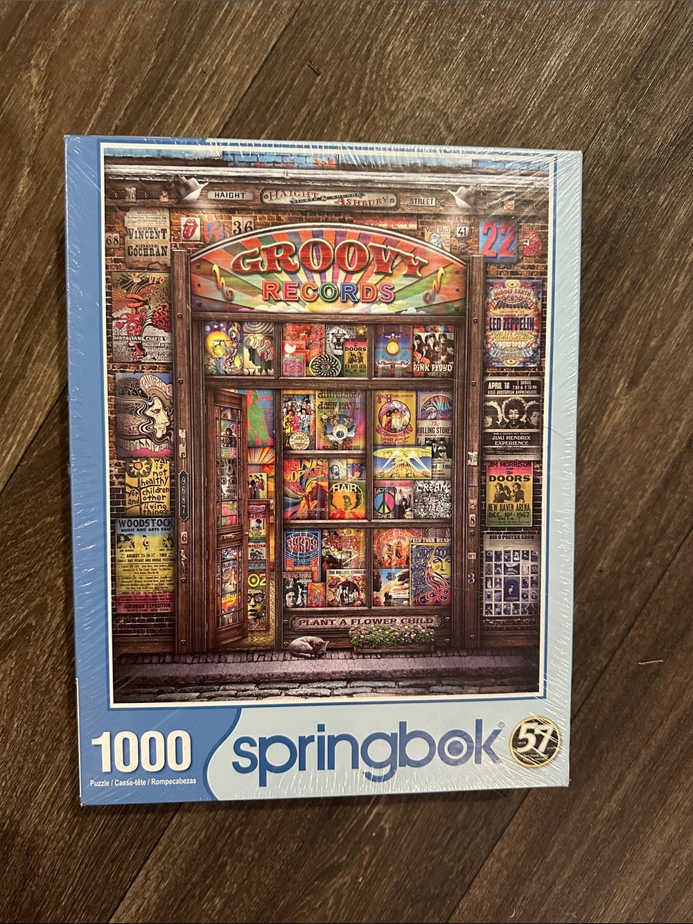 Groovy Records New 1000-Piece Puzzle by Springbok Blue Box